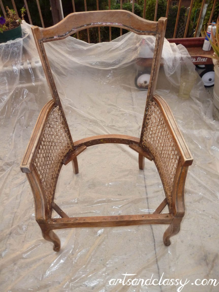 DIY Tutorial : Cane Back Chair Makeover in 10 Steps | Arts and Classy