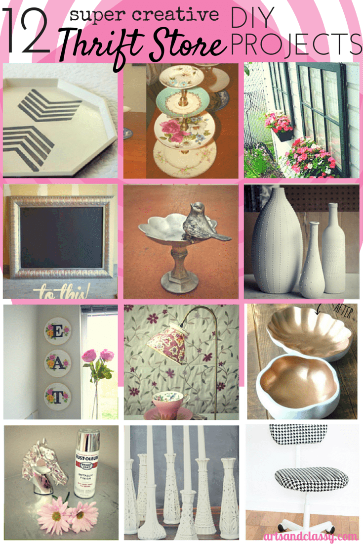 12 Creative Thrift Store Diy Art And Decor Projects Arts And Classy