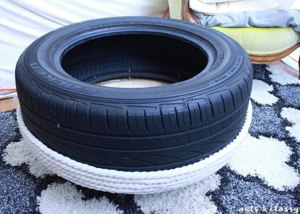 Chic Storage Ottoman Project - DIY Tire Ottoman – Arts and Classy