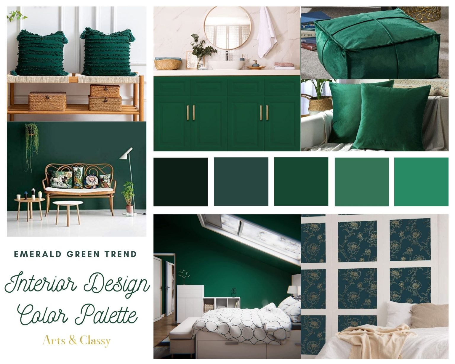 Emerald Green Mood Board Photo Collage 1536x1229 
