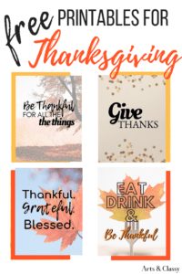 Grab Your FREE Thanksgiving Printables | Arts and Classy