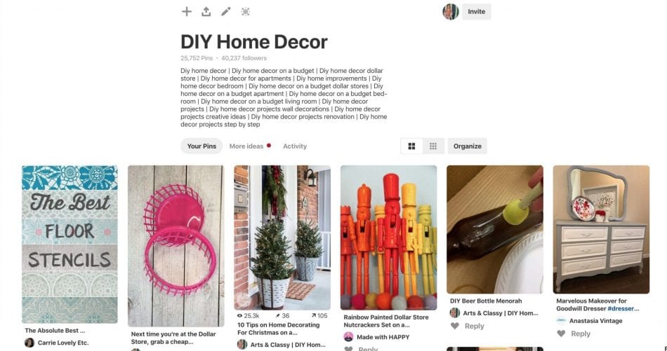 Join the DIY Home Decor Group Board  Arts and Classy