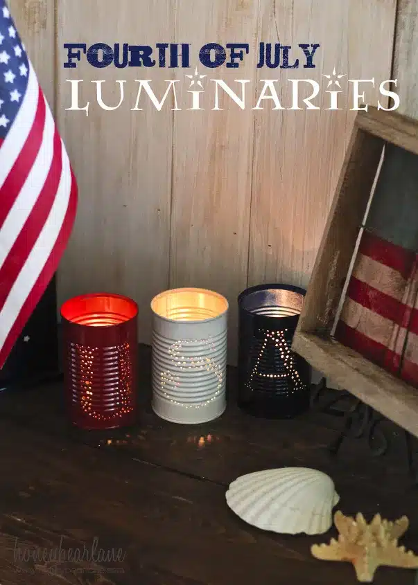  Upcycled 4th of July Luminaries