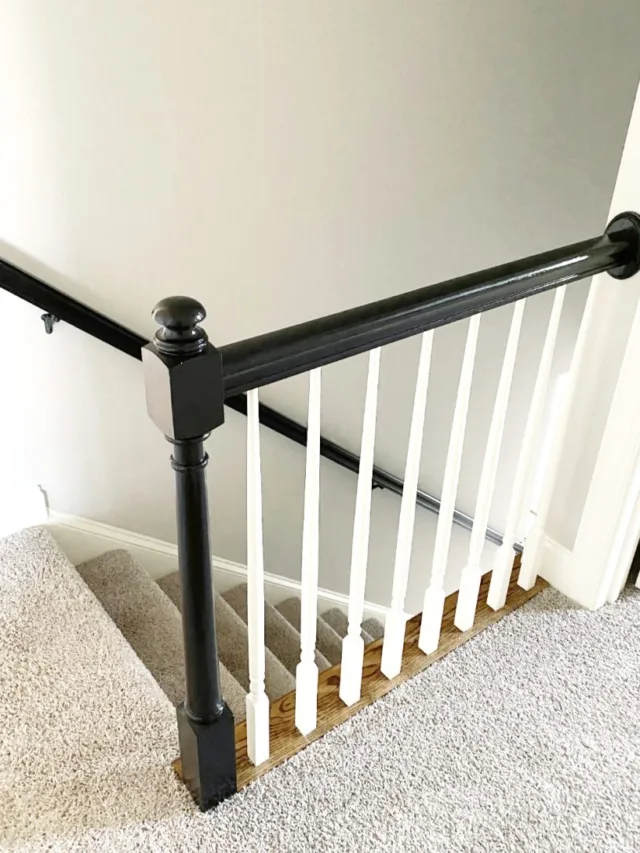 DIY UPGRADE: How to Paint Your Banister Black
