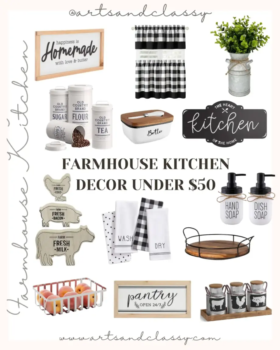 Farmhouse kitchen  Black white kitchen decor, White kitchen decor, Checkered  kitchen decor
