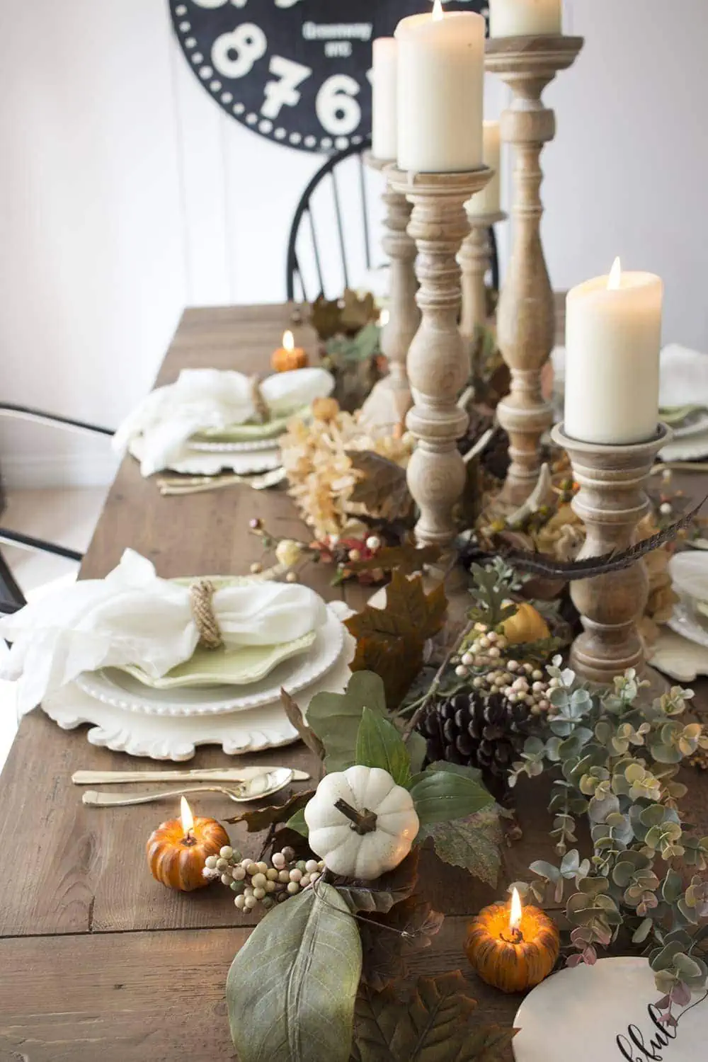 Repurposed Tool Caddy Centerpiece for Thanksgiving - Lora