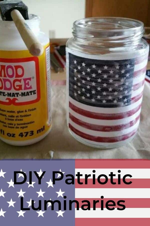 DIY Patriotic Luminaries