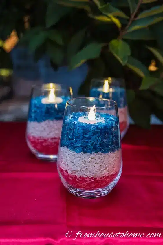 Easy DIY 4th of July Candle Holders