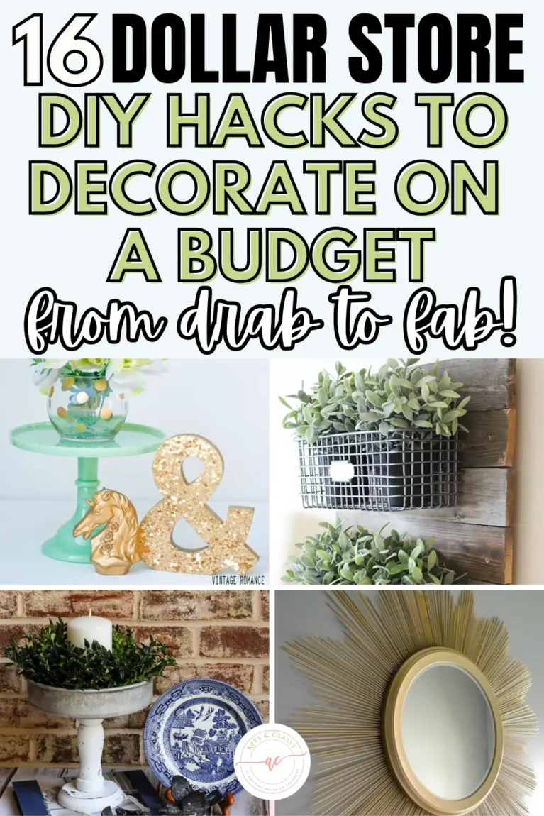 Unleash your inner designer & transform your space with these 16 AMAZING dollar store DIY hacks! Budget-friendly makeovers for EVERY room - bathrooms, kitchens, living rooms & more!  Click to see how to turn boring into beautiful! 