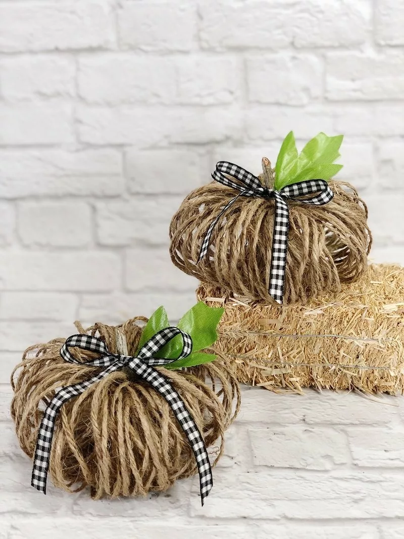 5 Minute Twine Pumpkins to Create for Fall