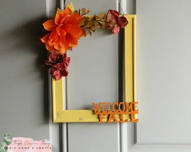 Fall Flower Canvas Frame Hanging Decoration