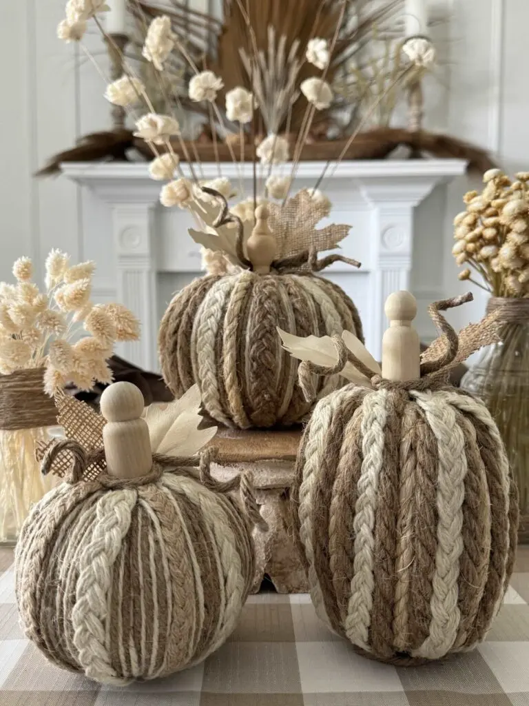 How to Make a DIY Rope and Twine Pumpkin - Farmhouse Fall Decor Ideas