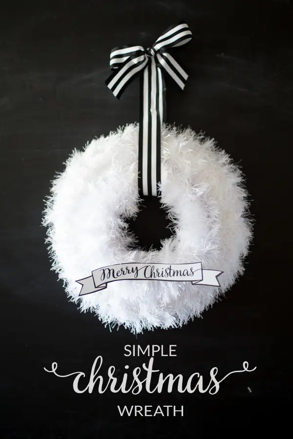 Simple Christmas Wreath DIY - Black and White Christmas Tree Ideas + Decor Inspiration