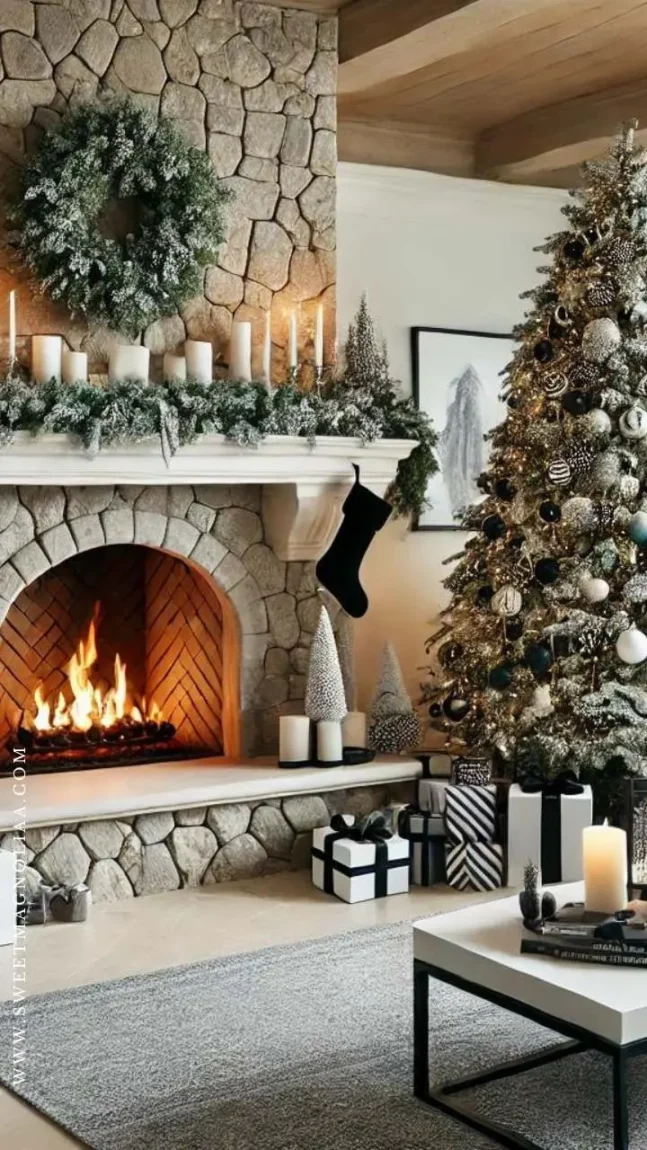 Tips for Decorating a Monochromatic Black and White Tree - Black and White Christmas Tree Ideas + Decor Inspiration