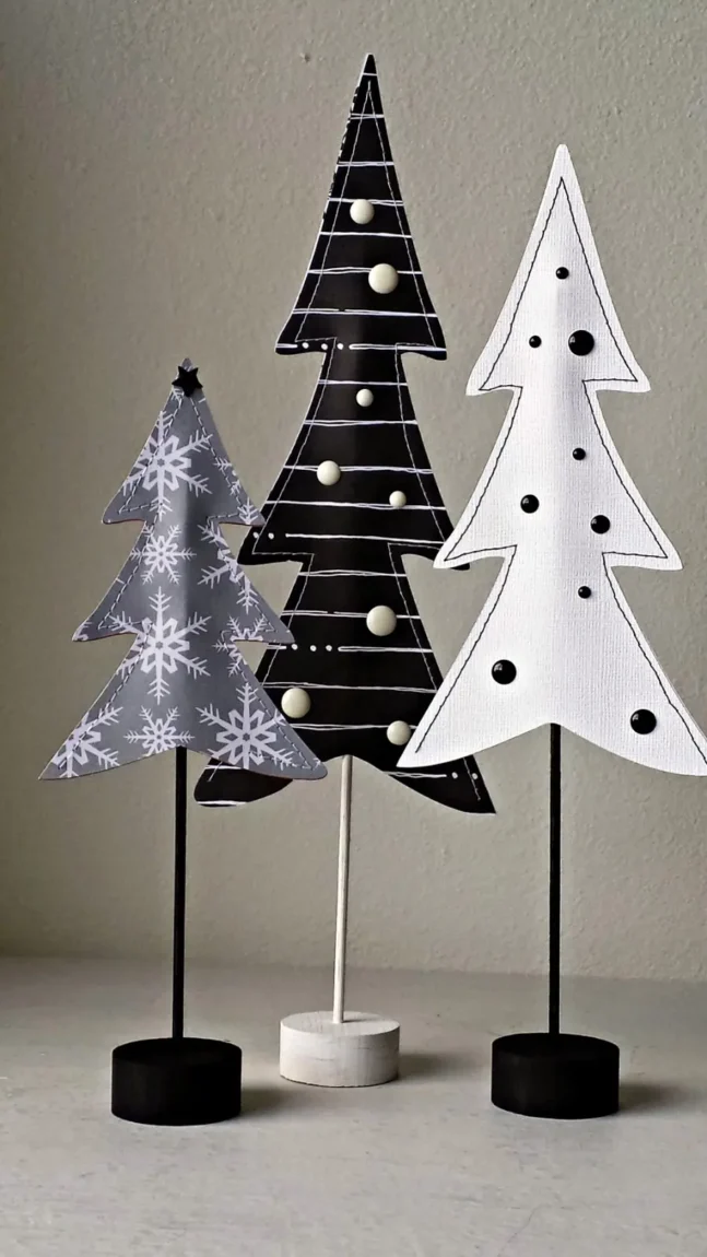 Christmas Tree Decor DIY - Black and White Christmas Tree Ideas + Decor Inspiration