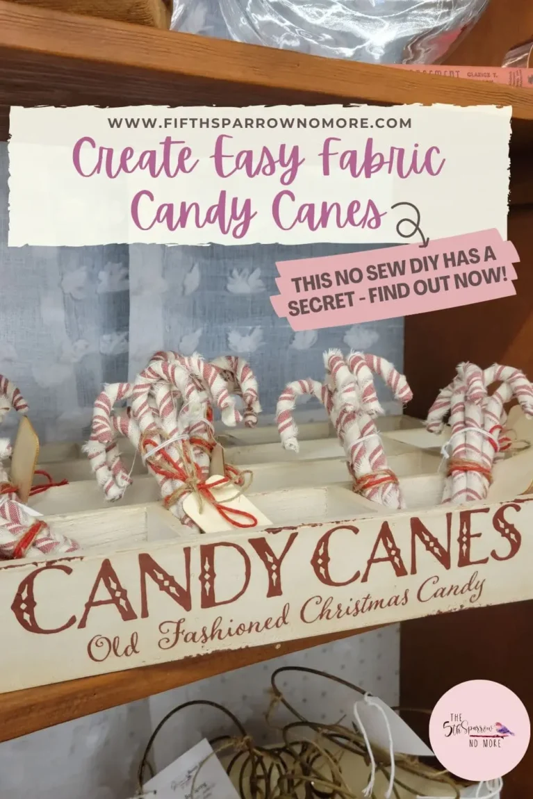 Create Adorable And Easy No Sew Fabric Candy Canes