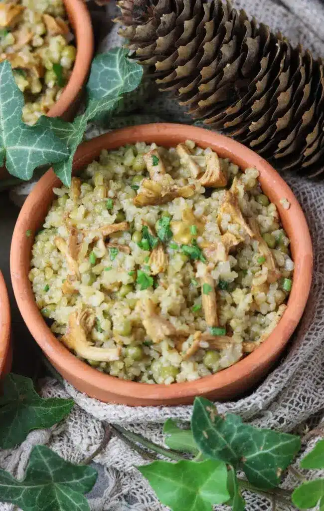 Bulgur Risotto With Chanterelle Mushrooms