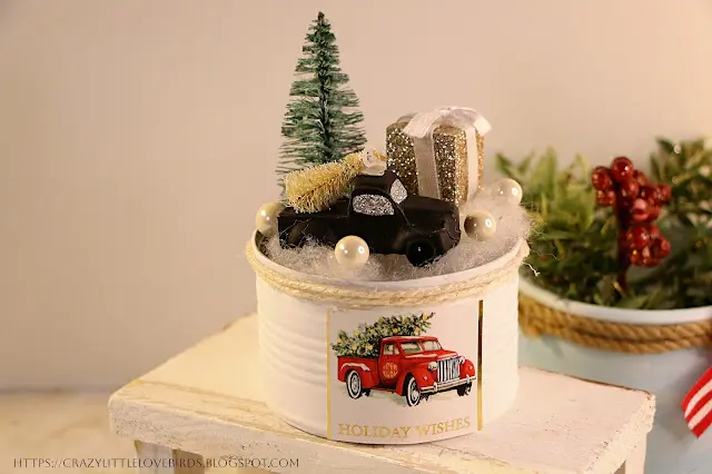 Upcycling a Metal Can into Winter Scenery