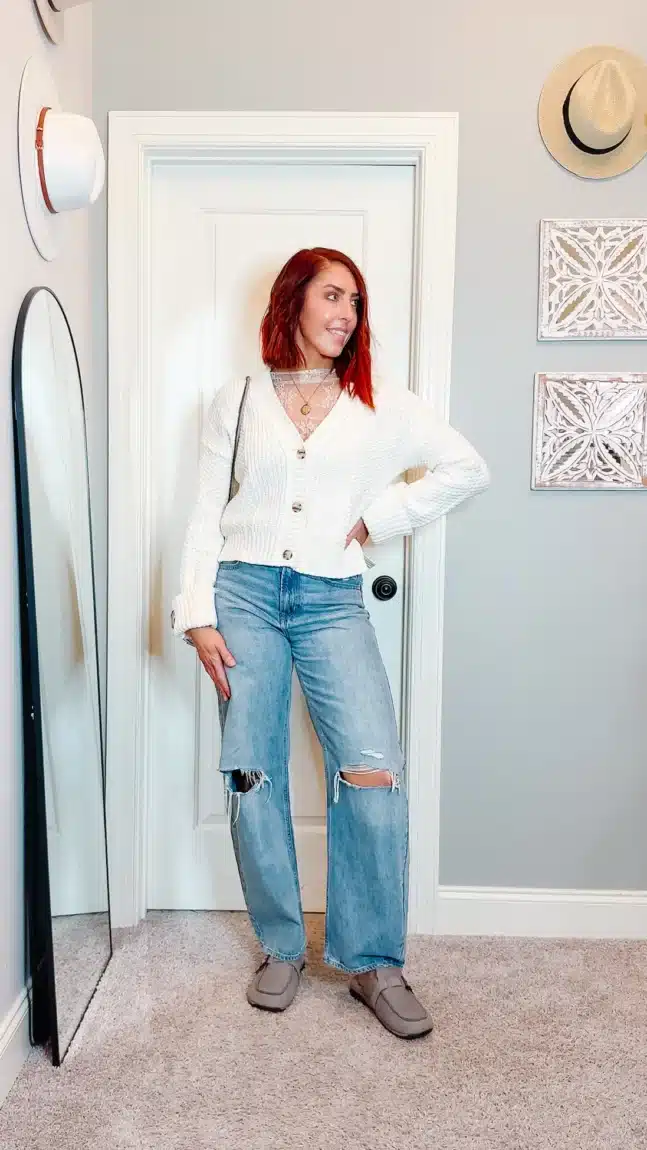 How To Style Barrel Jeans: Winter Weekend Brunch