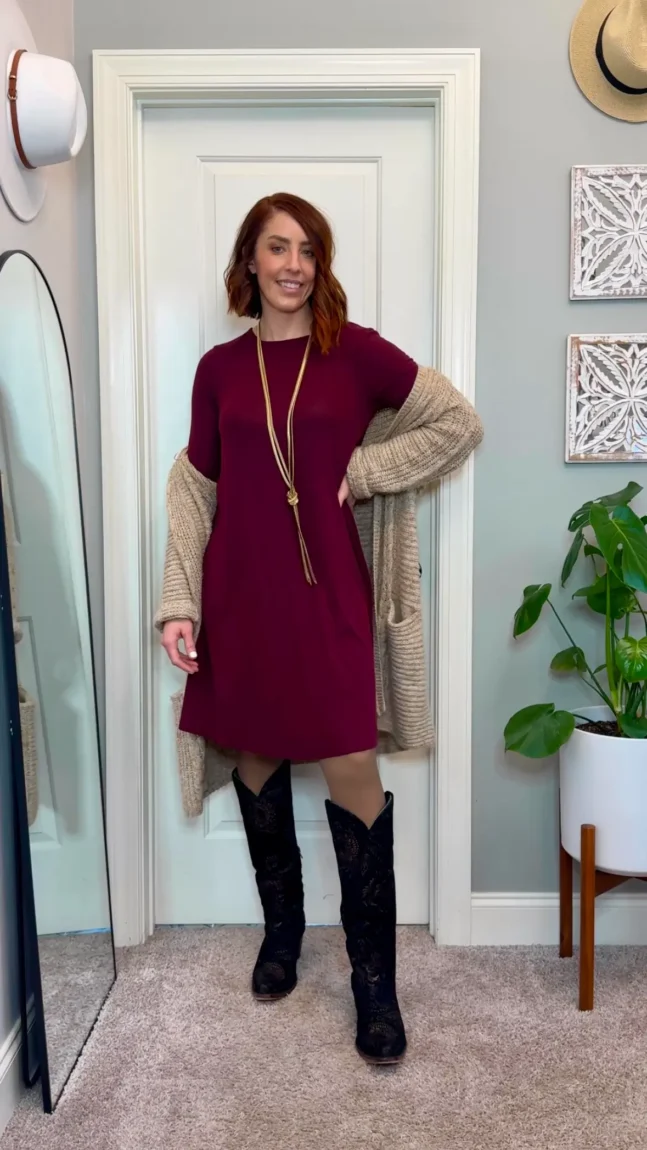 Day 29 - Cozy Cute With Layers - 31 Days of Closet Magic: Sustainable Fashion Tips for Tall Women to Reimagine Their Wardrobe