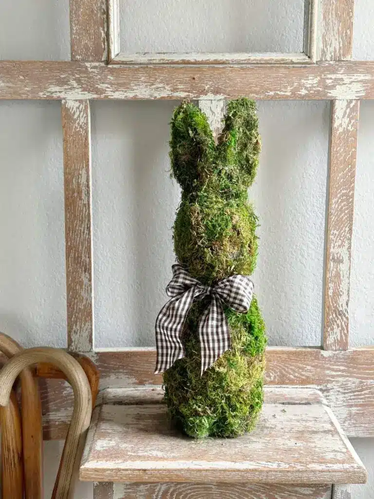 Moss Covered Bunny DIY for Your Spring Decor