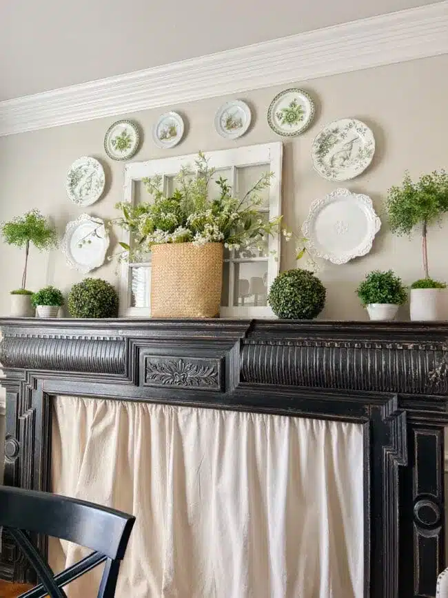 How To Mix Old And New Decor For A Charming Spring Mantel